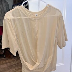 LULULEMON Sheer Yellow Women's Top